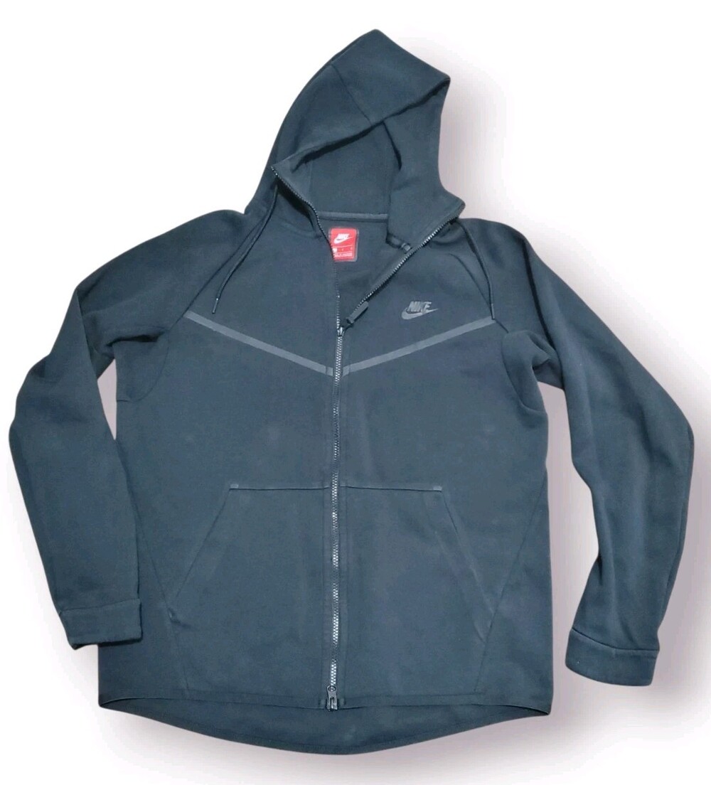 Nike Tech Fleece Windrunner Full Zip Mens Large Black Hoodie 805144-010